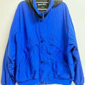 Vintage Pacific Trail Blue Hooded Windbreaker jacket XXL